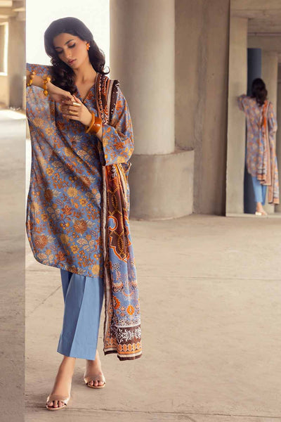 Gul Ahmed 3PC Cambric Printed Unstitched Suit with Denting Lawn Dupatta DN-32098 A