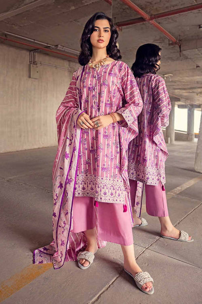 Gul Ahmed 3PC Cambric Printed Unstitched Suit with Denting Lawn Dupatta DN-32099 A