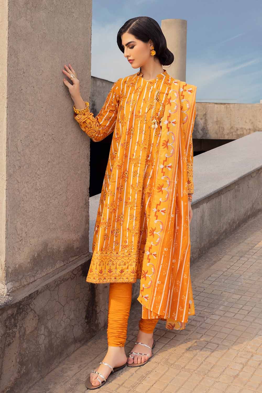 Gul Ahmed 3PC Cambric Printed Unstitched Suit with Denting Lawn Dupatta DN-32099 B