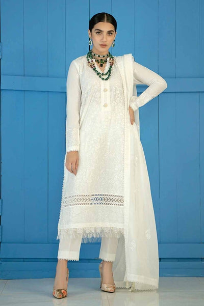 Gul Ahmed 3PC Embroidered Lawn Unstitched Suit with Embroidered Denting Lawn Dupatta DN-42001