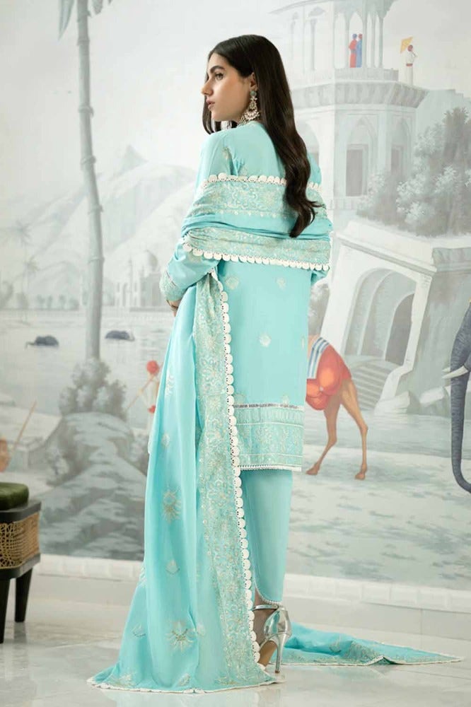 Gul Ahmed 3PC Embroidered Lawn Unstitched Suit with Embroidered Denting Lawn Dupatta DN-42011