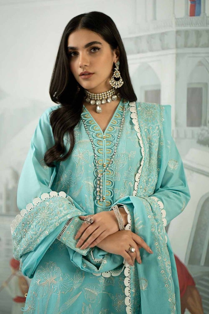 Gul Ahmed 3PC Embroidered Lawn Unstitched Suit with Embroidered Denting Lawn Dupatta DN-42011