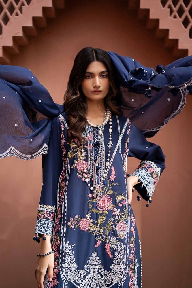 Gul Ahmed 3PC Embroidered Lawn Unstitched Suit with Embroidered Denting Lawn Dupatta DN-42012