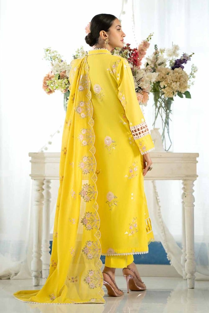 Gul Ahmed 3PC Embroidered Lawn Unstitched Suit with Embroidered Denting Lawn Dupatta DN-42024