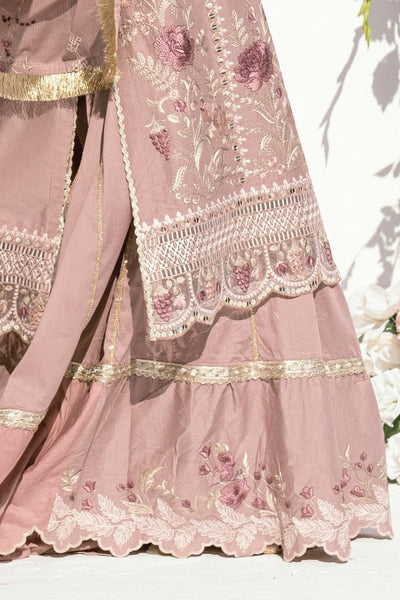 Gul Ahmed 3 Piece Unstitched Embroidered Lawn Suit with Embroidered Denting Lawn Dupatta DN-52009