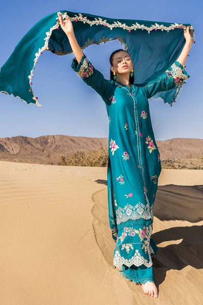 Gul Ahmed 3 Piece Unstitched Embroidered Lawn Suit with Embroidered Denting Lawn Dupatta DN-52010