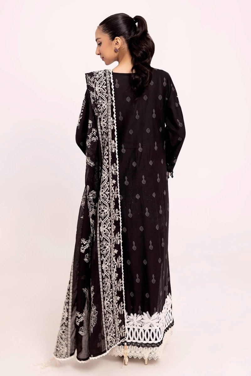 Gul Ahmed 3 Piece Unstitched Embroidered Lawn Suit with Embroidered Denting Lawn Dupatta DN-52016