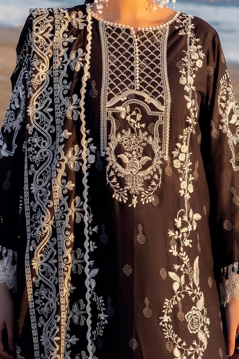 Gul Ahmed 3 Piece Unstitched Embroidered Lawn Suit with Embroidered Denting Lawn Dupatta DN-52016