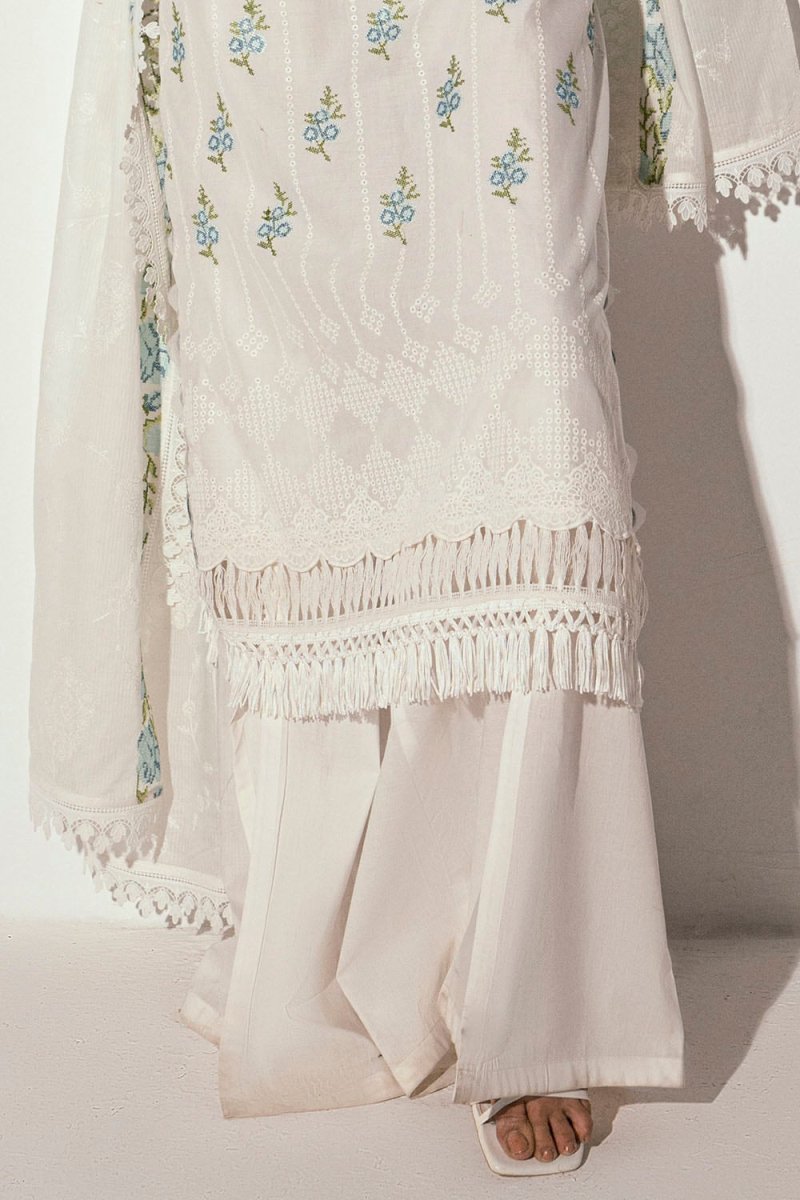 Gul Ahmed 3 Piece Unstitched Embroidered Printed Denting Lawn Suit DN-52032