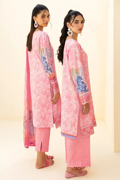 Ramsha 3 Piece Stitched Digital Printed Khaddar Suit - E-202 - Pink