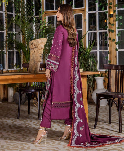 Eshaisha 3 Piece Unstitched Dhanak Embroidered Suit EA-W2-518