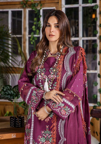 Eshaisha 3 Piece Unstitched Dhanak Embroidered Suit EA-W2-518