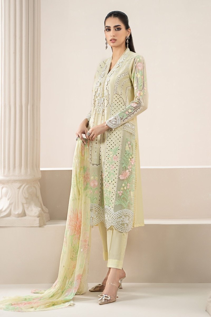 Maria. B 3 Piece Embroidered Lawn Suit - ELS-25-04