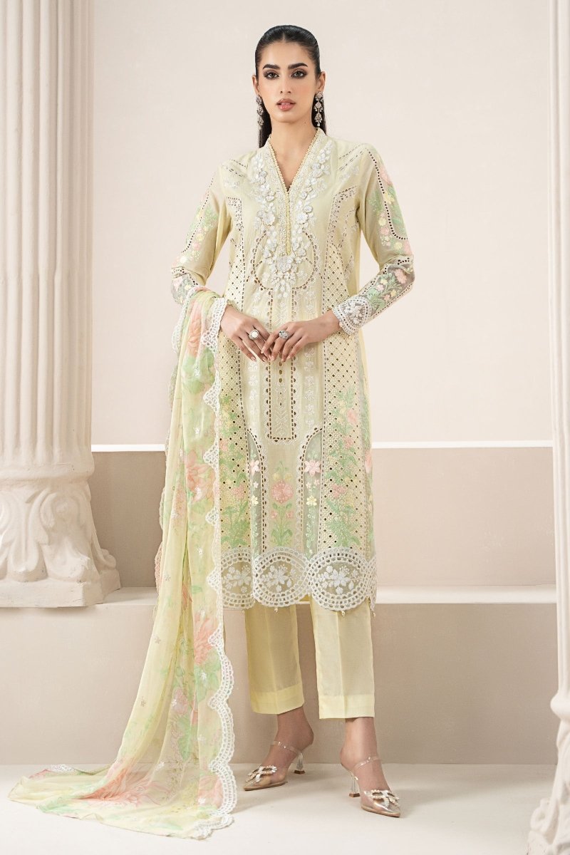 Maria. B 3 Piece Embroidered Lawn Suit - ELS-25-04
