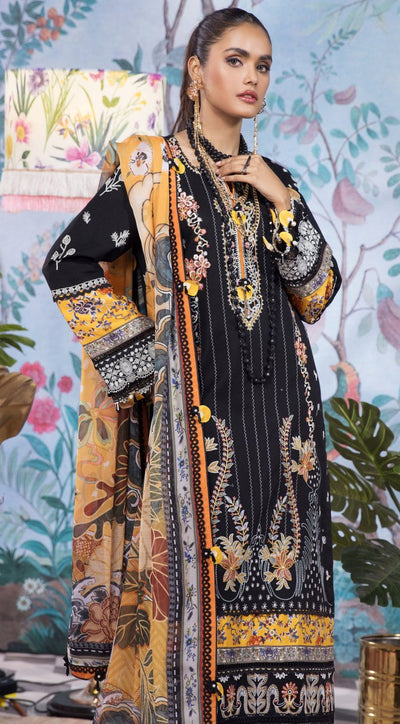 Anaya By Kiran Chaudhry 3 Piece Unstitched Embroidered Suit - EMILY