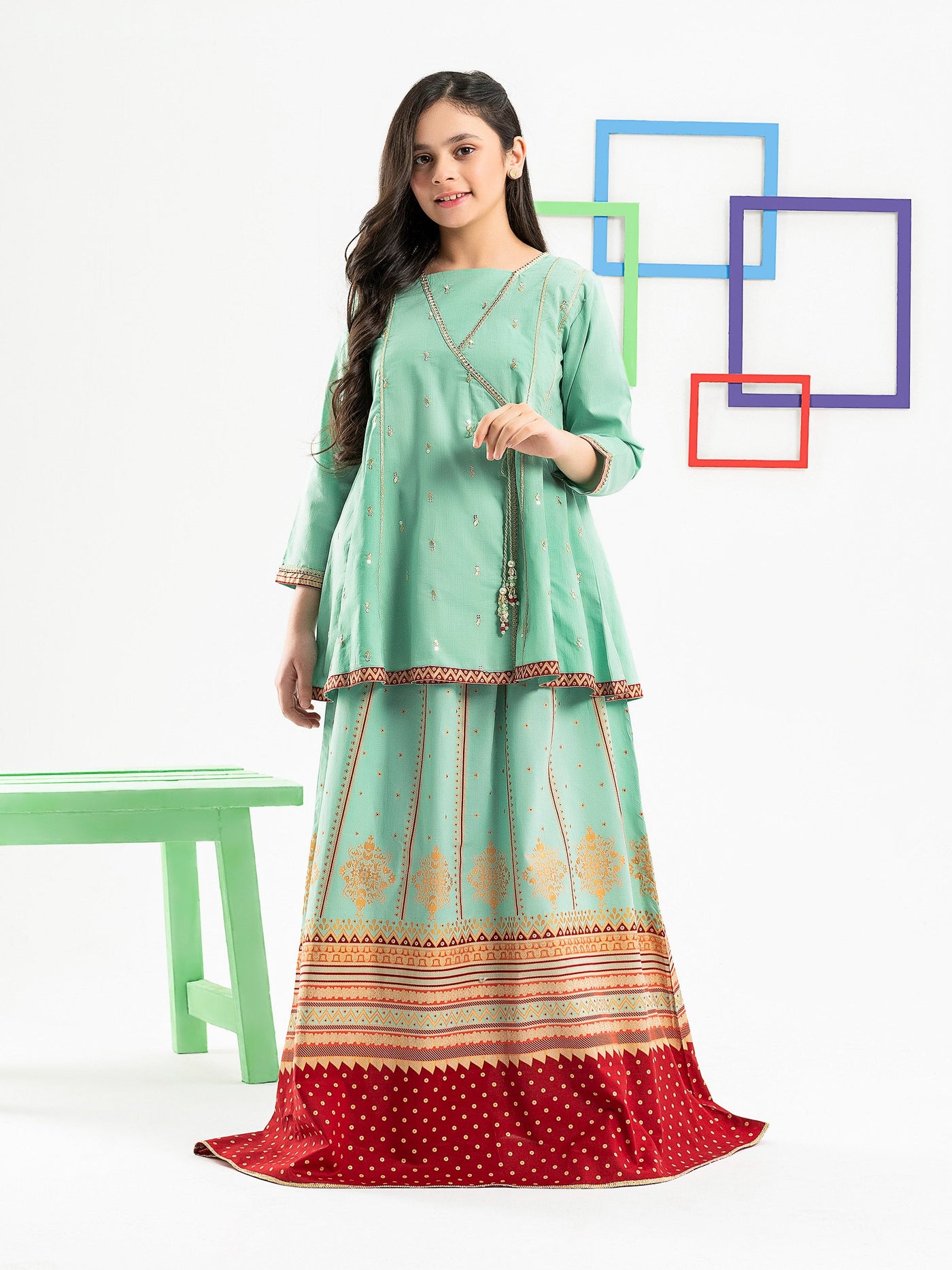 Limelight 2 Piece Stitched Embroidered Lawn Suit F3072SU - Aqua