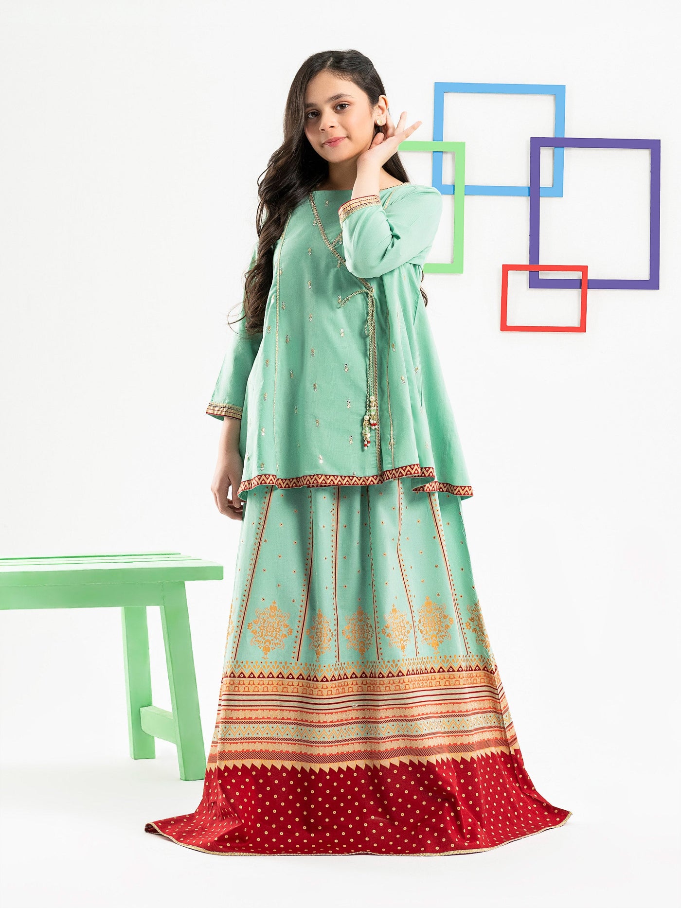 Limelight 2 Piece Stitched Embroidered Lawn Suit F3072SU - Aqua