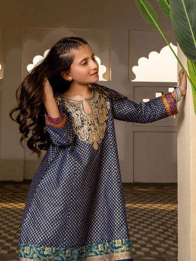 Limelight 2 Piece Stitched Embroidered Lawn Suit  F3410SU - Blue