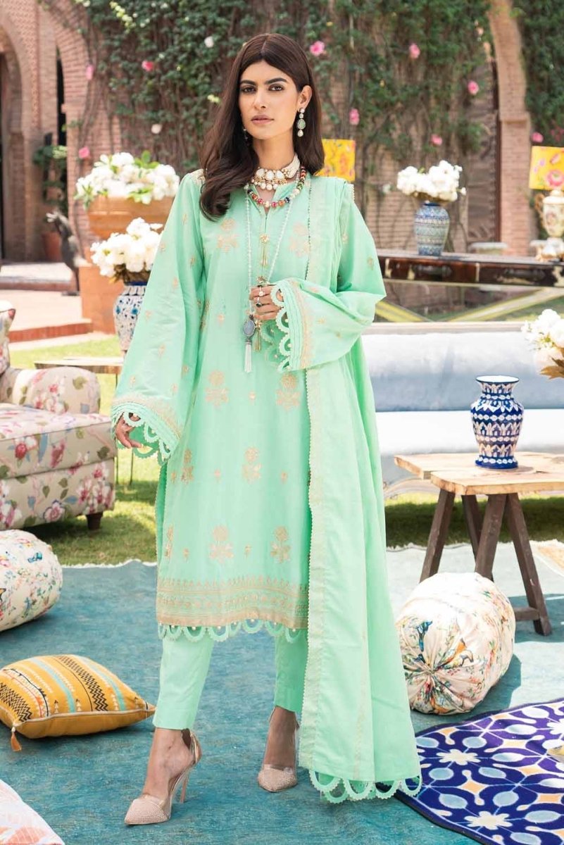 Gul Ahmed Ready To Wear 3 PC Embroidered Lawn Suit with Jacquard Dupatta FE-12139