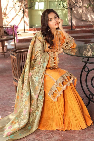 Gul Ahmed 3 PC Unstitched Embroidered Lawn Suit with Jacquard Dupatta FE-12233