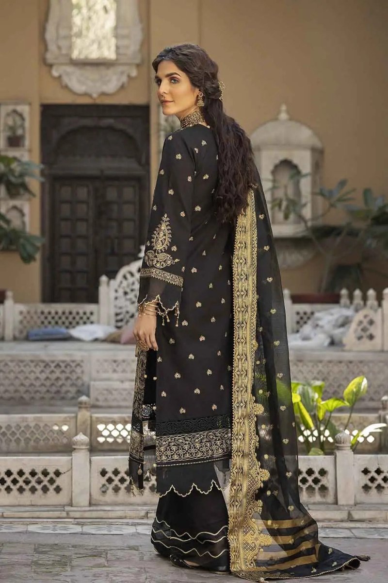 Gul Ahmed 3PC Stitched Embroidered Luxury Cotton Suit with Jacquard Dupatta FE-22041