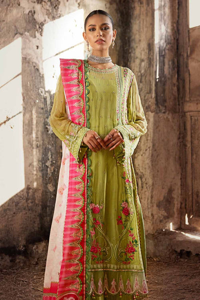 Gul Ahmed 3PC Embroidered Chiffon Unstitched Suit with Digital Printed Paper Cotton Dupatta FE-32032