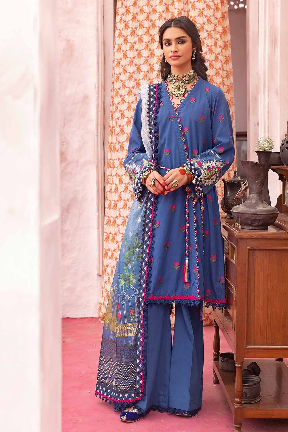 Gul Ahmed 3PC Embroidered Unstitched Jacquard Shirt with Digital Printed Jacquard Dupatta FE-32039