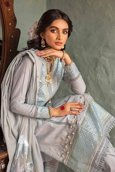 Gul Ahmed 3PC Sequins Embroidered Unstitched Lawn Shirt with Sequins Embroidered Meshuri Dupatta FE-32087