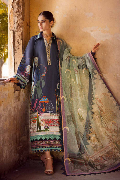 Gul Ahmed 3PC Embroidered Dobby Unstitched Suit with Embroidered Organza Dupatta and Neckline FE-32106