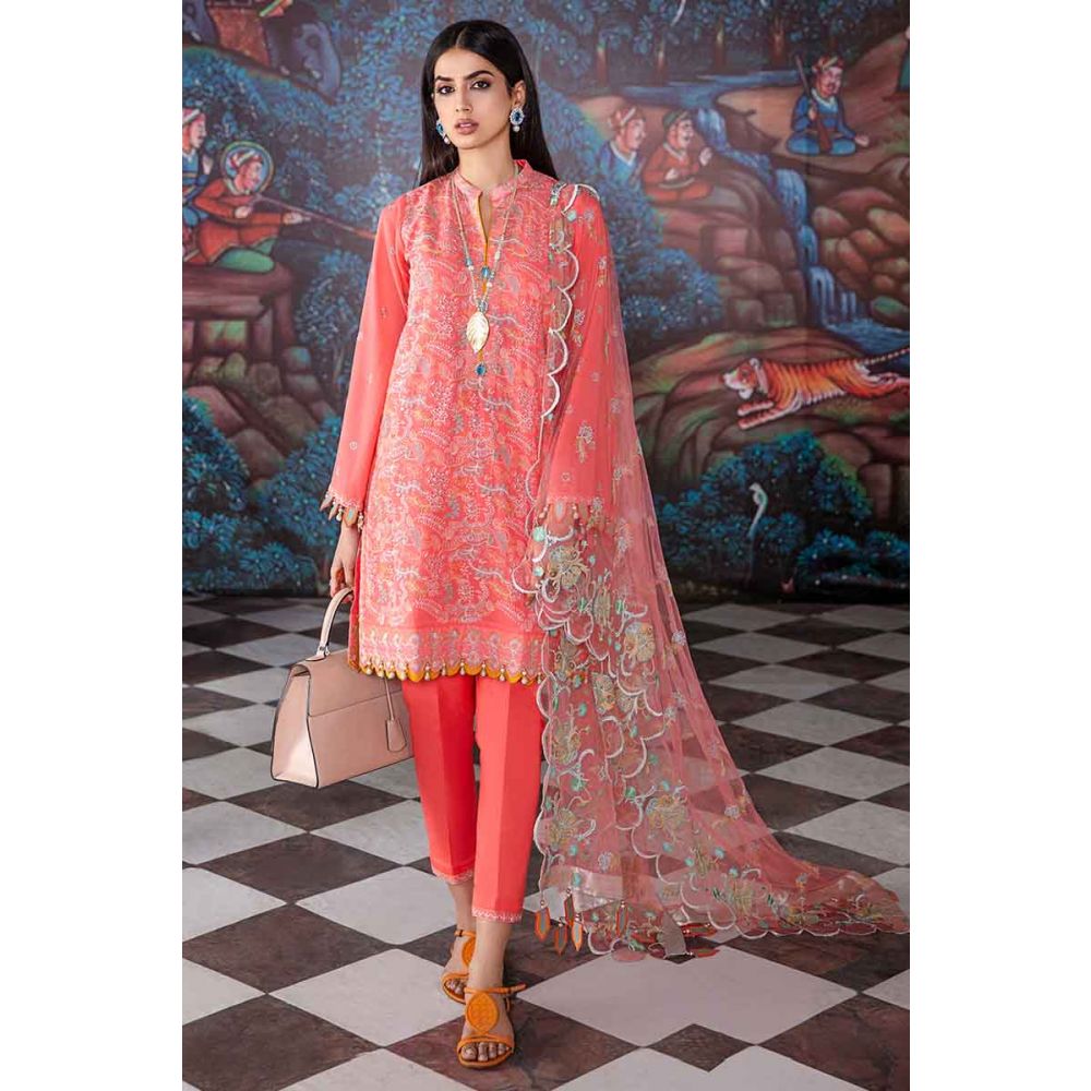 Gul Ahmed Embroidered Swiss Voile Unstitched 3 Piece Suit FE-337