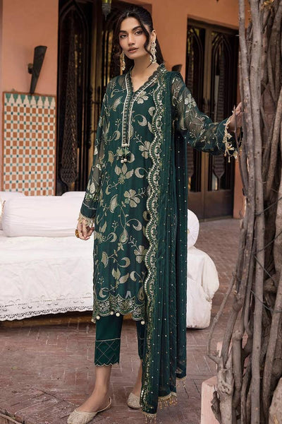 Gul Ahmed 3PC Embroidered Chiffon Unstitched Suit with Embroidered Chiffon Dupatta FE-42003