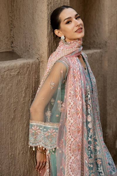 Gul Ahmed 3PC Zari and Sequins Embroidered Net Unstitched Suit with Zari and Sequins Embroidered Net FE-42010