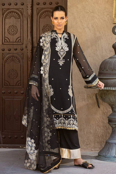 Gul Ahmed 3PC Zari and Sequins Embroidered Cotton Net Unstitched Suit with Zari and Sequins Embroidered Organza Dupatta FE-42020