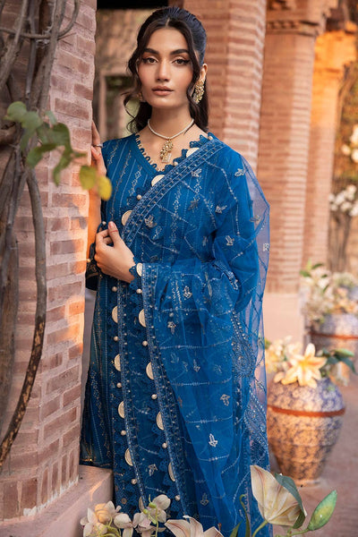 Gul Ahmed 3PC Embroidered Lawn Unstitched Suit with Embroidered Net Dupatta FE-42027