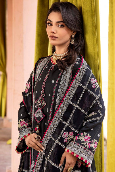 Gul Ahmed 3PC Zari Embroidered Lawn Unstitched Suit with Embroidered Chiffon Dupatta FE-42031