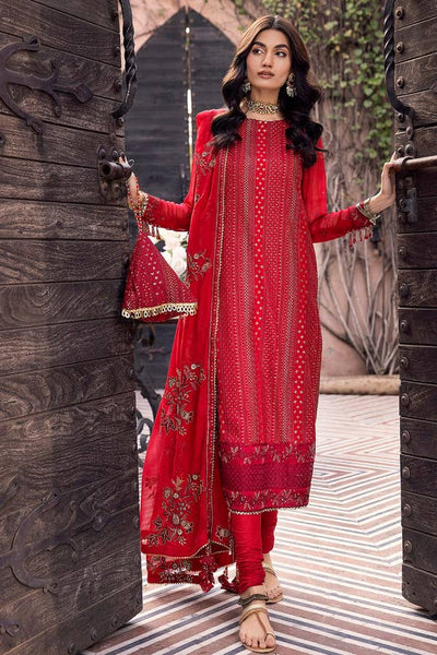 Gul Ahmed 3PC Embroidered Chiffon Unstitched Suit with Embroidered Chiffon Dupatta FE-42036
