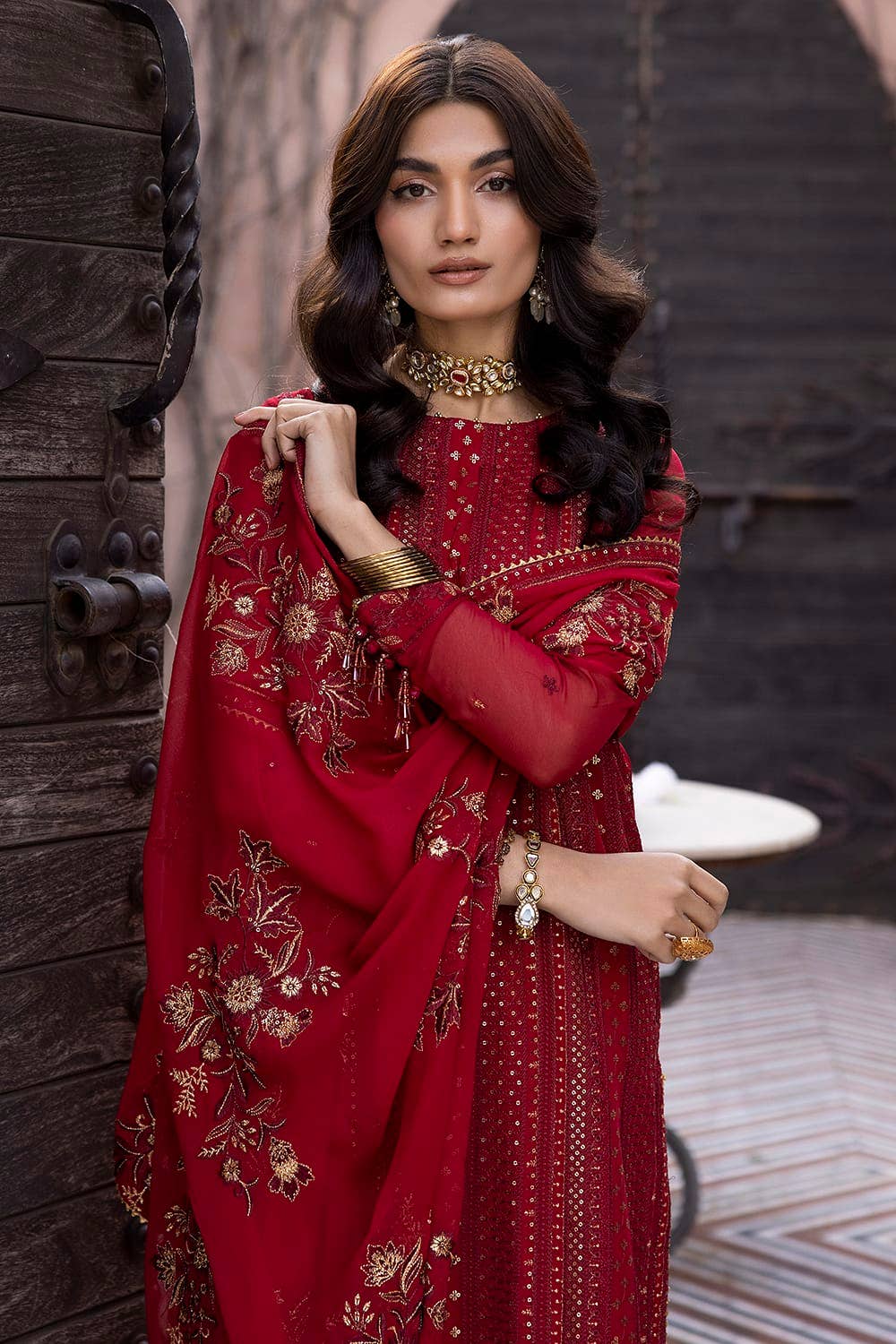 Gul Ahmed 3PC Embroidered Chiffon Unstitched Suit with Embroidered Chiffon Dupatta FE-42036