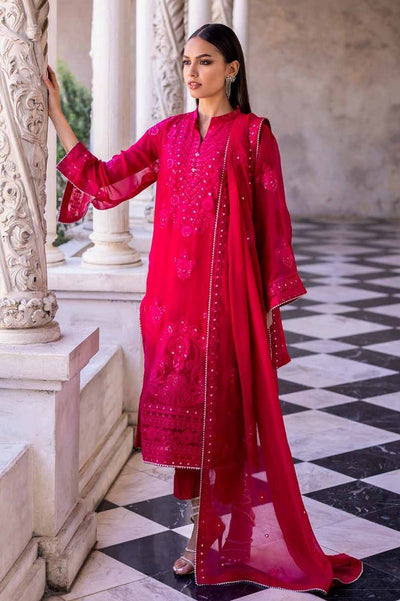 Gul Ahmed 3PC Embroidered Chiffon Unstitched Suit with Embroidered Chiffon Dupatta FE-42047