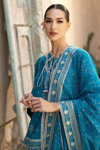 Gul Ahmed 3PC Embroidered Yarn Dyed Unstitched Suit with Embroidered Yarn Dyed Dupatta FE-42049