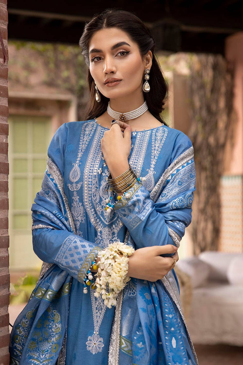 Gul Ahmed 3PC Embroidered Jacquard Unstitched Suit with Jacquard Dupatta FE-42050