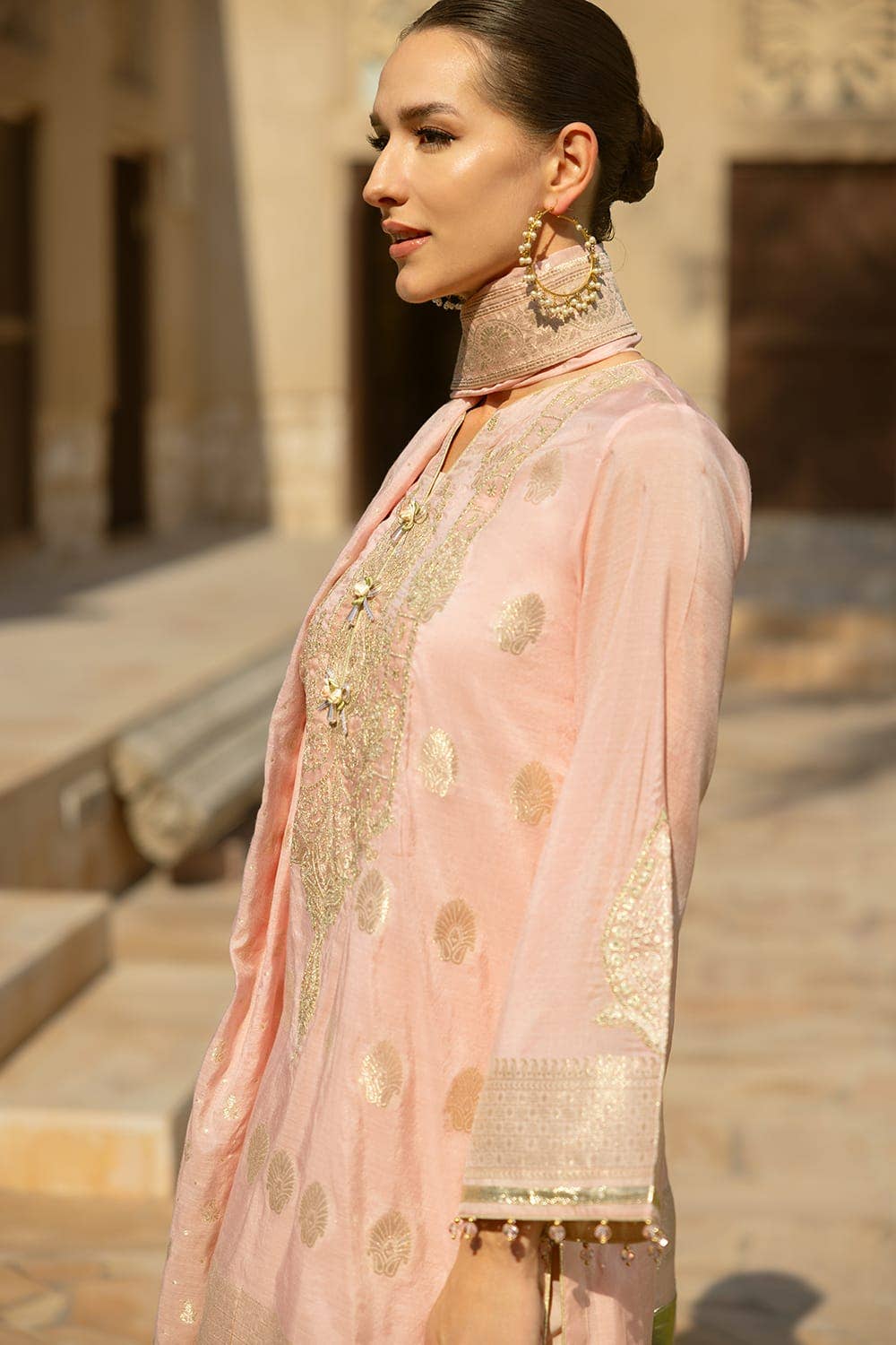 Gul Ahmed 3PC Embroidered Jacquard Unstitched Suit with Jacquard Dupatta FE-42058