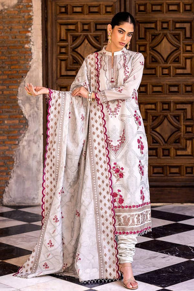 Gul Ahmed 3PC Embroidered Paper Cotton Unstitched Suit with Embroidered Paper Cotton Dupatta FE-42064