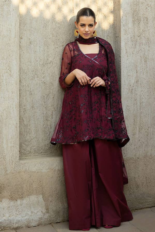 Gul Ahmed 3PC Embroidered Chiffon Unstitched Suit with Embroidered Chiffon Dupatta FE-42069