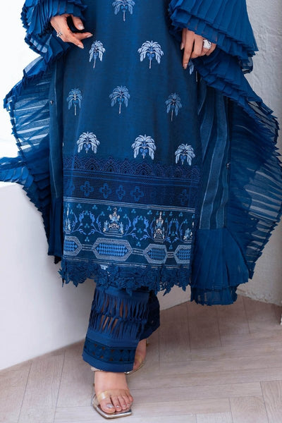 Gul Ahmed 3 Piece Unstitched Embroidered Paper Cotton Self Jacquard Suit with Zari Stripe Dupatta FE-52004