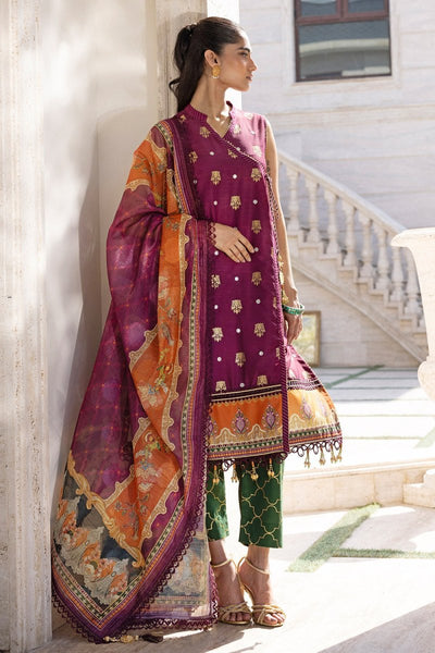 Gul Ahmed 3 Piece Unstitched Embroidered Raw Silk Suit with Paper Cotton Jacquard Dupatta FE-52008