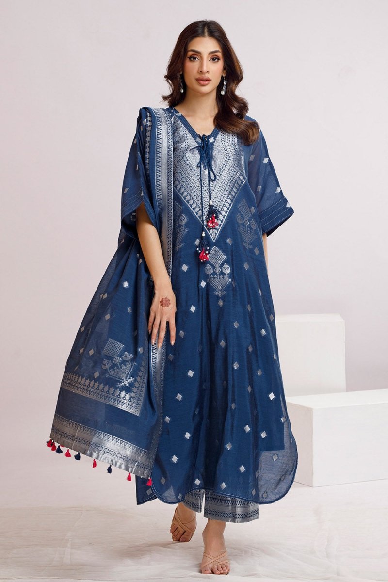 Gul Ahmed 3 Piece Unstitched Paper Cotton Jacquard Suit with Paper Cotton Jacqaurd Dupatta FE-52017