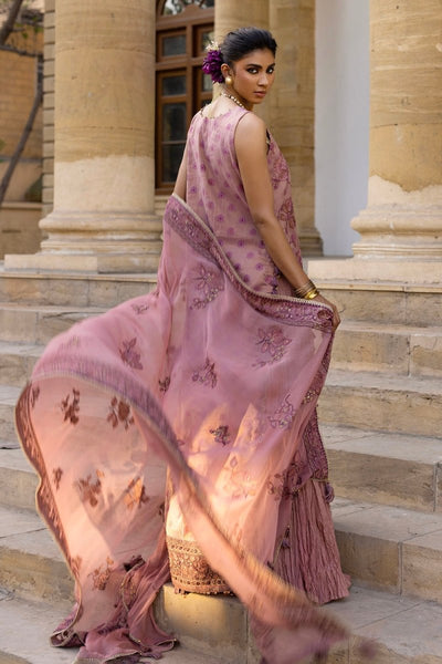 Gul Ahmed 3 Piece Unstitched Embroidered Mehsuri Jacquard Suit With Embroidered Chiffon Dupatta FE-52031