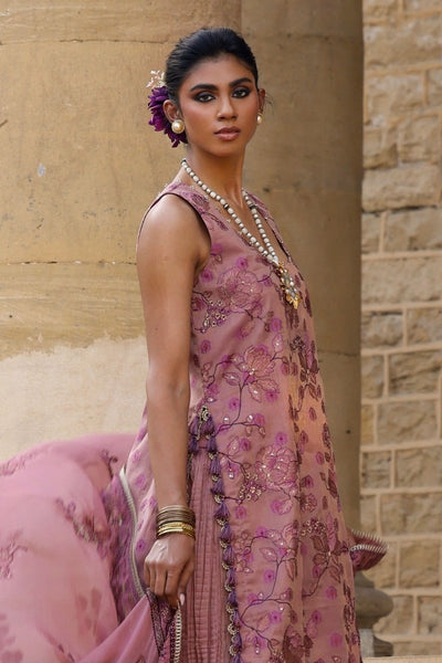 Gul Ahmed 3 Piece Unstitched Embroidered Mehsuri Jacquard Suit With Embroidered Chiffon Dupatta FE-52031