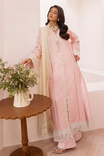Gul Ahmed 3 Piece Unstitched Embroidered Jacquard Suit with Burnout Raw Silk Dupatta FE-52078