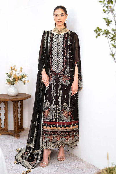 Gul Ahmed 3 Piece Unstitched Embroidered Chiffon Suit with Embroidered Chiffon Dupatta FE-52081